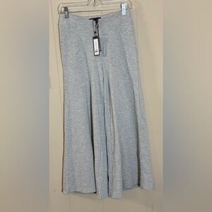 Romeo & Juliet Couture Heather Gray Wide-Leg Zip-up Pants